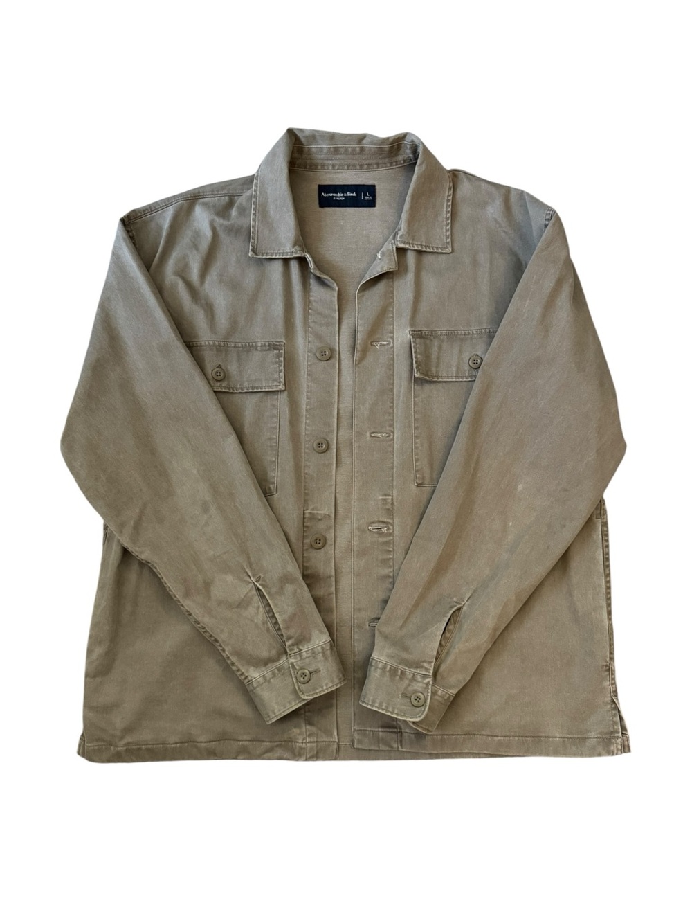Abercrombie & Fitch Men's Khaki Utility Shirt Jacket